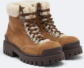 Balenciaga Combat Strike suede lace-up boots