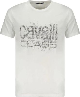 Cavalli T-shirt met ronde hals - Heren - T-shirts - Wit - L - Katoen - Tops