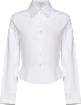 Alaia Peplum Blouse - Dames - Overhemden - Wit - M - Katoen - Overhemden