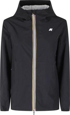 K-Way Black Marguerite Stretch Poly Jersey Waterproof Polyester Jacket