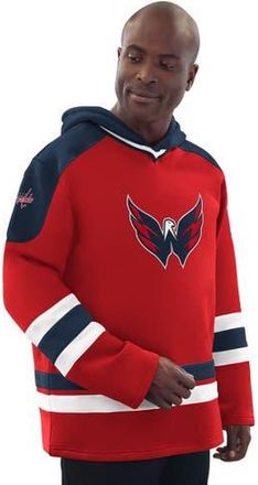 Starter Mens Starter Red/Navy Washington Capitals Hockey Pullover Hoodie at Nordstrom, Size Xx-Large