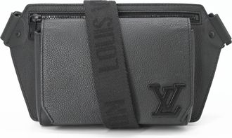 Louis Vuitton Black Noir Leather Shoulder Bag Sling Bag (Pre-Owned)