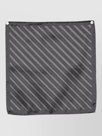 Brunello Cucinelli square satin pocket scarf diagonal stripes
