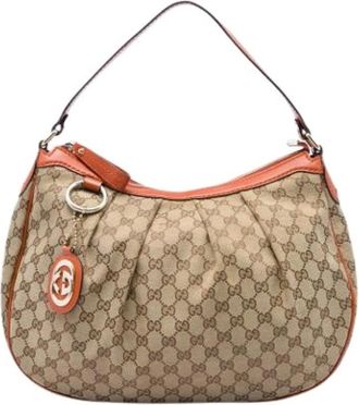 Gucci Pre-owned Sukey Schoudertas - Dames - Vintage Schoudertas - Beige - ONE Size - Vintage