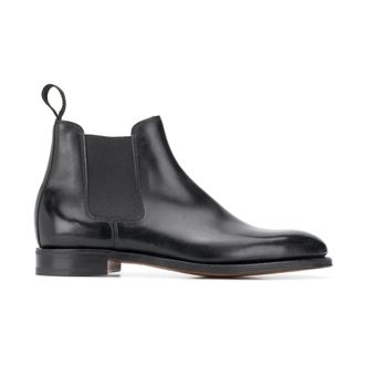 John Lobb Schoenen, Heren, Zwart, 41 EU, Leer, Lawry Leren Chelsea Boots