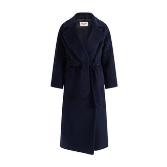 Max Mara Jassen, Dames, Blauw, 3Xs, Tempera Jas