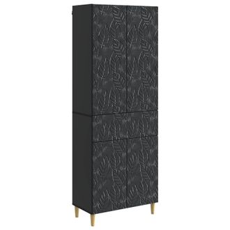vidaXL Juego De Armarios 2 Uds. Negro Madera De Ingenier&iacute;a Vidaxl