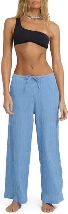 Billabong Laura Cotton Drawstring Waist Pants in Bleached Road at Nordstrom, Size X-Small