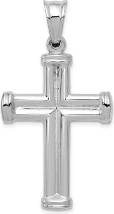 Diamond2Deal 14k White Gold Hollow Cross Pendant