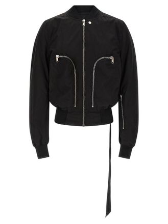 Rick Owens Black Solid Bomber Jackets