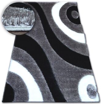 RugsX Alfombra Shaggy Space 3d B314 Gris Grey 80x150 Cm