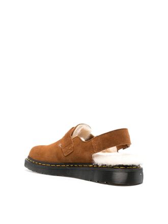 Dr. Martens Mens Jorge Shearling Mules Brown Shoes > Loafers & Sandals
