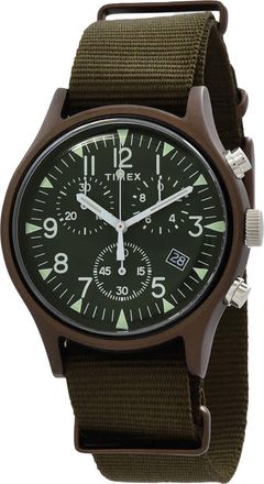Timex MK1 Chronograph Quartz Green Dial Mens Watch TW2R67800