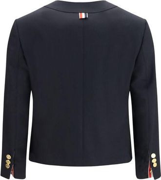 Thom Browne Hopsack Wool Blazer - Blue