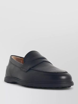 Tod's leather loafers round toe rubber sole