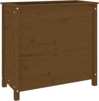 vidaXL Vidaxl - Jardinera madera maciza de pino marrón miel 82,5x40x78 cm
