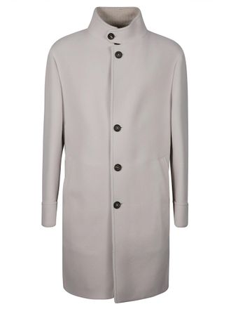Eleventy Minimalist Wool Blend Stand Coat