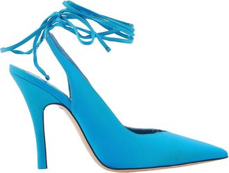 The Attico Turquoise Venus Slingback 105 Pumps, Brand Size 35 ( US Size 5 )