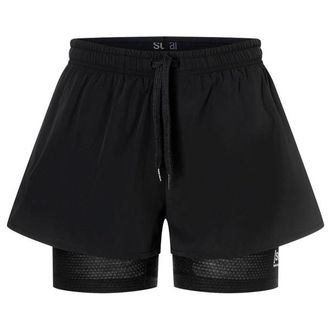 super.natural Double Layer Shorts Shorts f&uuml;r Damen | schwarz
