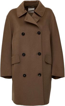 Max Mara Abrigo Cruzado - Coats - Mujer - Marr&oacute;n - M