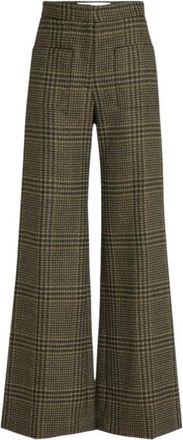 Margaux Lonnberg Morris Broek - Dames - Wijde Broeken - Groen - S - Wol - Broeken