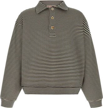 Marni Black Striped Polo Sweatshirt
