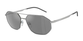 Emporio Armani EA2147 30456G Mens Sunglasses Silver Size 58