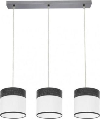 Fabrilamp Regleta Cloe 3xe27 Cromo/blanca-madera Negra Regx60x16 Cm