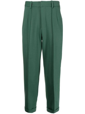 Shiatzy Chen Pantaloni sartoriali con pieghe - Verde