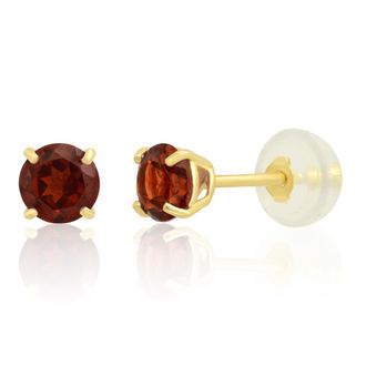 MAX + STONE 14k Yellow or White Gold 4mm Round Stud Earrings
