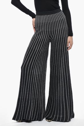 Stella McCartney Pantaloni Palazzo EVERYDAY in Lurex a Coste Stella McCartney
