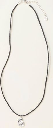 Fat Face FatFace Silver Tone Shell Cord Necklace
