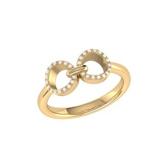 LuvMyJewelry Binoculars Infinity Sterling Silver Diamond Ring