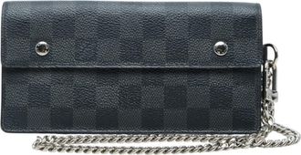 Louis Vuitton Black Pvc Leather Chain/Shoulder Wallet (Pre-Owned)