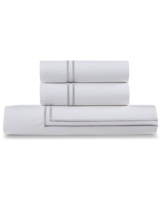 Ella Jayne Home Discontinued Luxury Down Comforter & Duvet Cover 4-Piece Bundle: White Down Comforter, Satin Stitch Duvet Cover