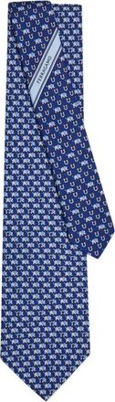 Ferragamo Cravatta con stampa - Blu