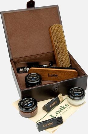 Loake Mens Loake Small Leather Luxury Valet Box Brown - Size: 1 size