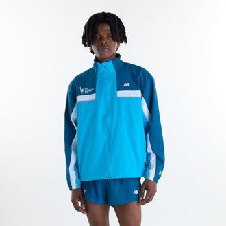New Balance Hombre NYC Marathon Jacket en Azul, Nylon tejido, Talla L