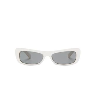 Jacquemus Sunglasses, female, White, Size: ONE SIZE Rectangular Frame Sunglasses