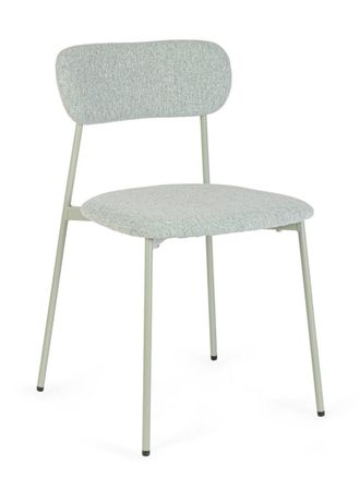 BIZZOTTO Juego de 2 sillas de comedor de fibra sint&eacute;tica, verde