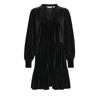 Part Two Viggase Jurk Relaxte Pasvorm Lange Mouw - Dames - Jurken - Zwart - Maat: 2XL Poliester