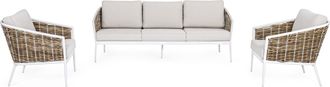 BIZZOTTO 3-teiliges Premium Gartenlounge Set Maribela - Weiss