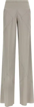 Rick Owens Gray Acetate Flared Womens Pants