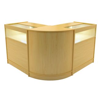 MonsterShop Iris LED Shop Counter Set CM60 & 2 x B900 - Maple in Beige
