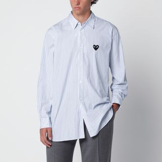 Comme Des Gar&ccedil;ons Camicia bianca/azzurra a righe in cotone