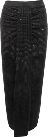 Emma & Gaia Gonna Lunga Wo Strass Rok - Dames - Maxi Rokken - Zwart - S - Rokken