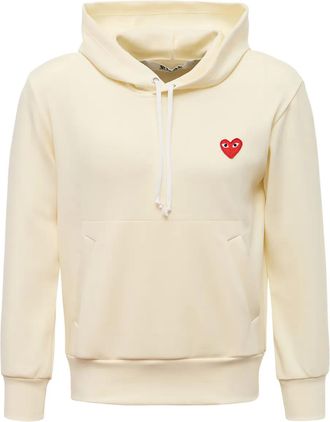 Comme Des Gar&ccedil;ons Hoodie met hartapplicatie - Beige