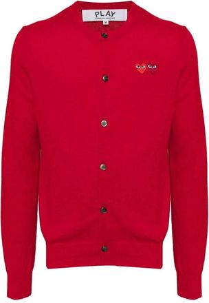 Comme Des Gar&ccedil;ons Play Sweaters - Dames - Vesten - Rood - XS - Truien & Vesten