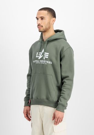 Alpha Industries Hoodie ALPHA INDUSTRIES Basic Hoodie BL, Herren, Gr. XXS, gr&uuml;n (schwarz olive), Obermaterial: 80% Baumwolle, 20% Polyester, regular fit, Sweatshirts H