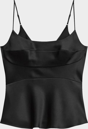 Theory Sleeveless Satin Slip Dress